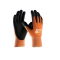 MaxiFlex Ultimate Hi-Vis Seamless Knit Nylon Glove with Nitrile Coated MicroFoam Grip on Palm and Fingers Orange (XX Large)