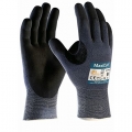 MaxiCut Ultra Seamless Knit Engineered Yarn Glove with Premium Nitrile Coated MicroFoam Grip on Palm and Fingers (Large)