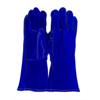 Blue Bison Select Shoulder Split Cowhide Leather Welder's Glove with Cotton Liner and Kevlar Stitching (Large)