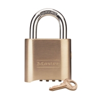 Resettable Combination Brass Padlock with Supervisory Key Override 2"