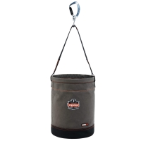 Gray Canvas Leather Bottom Bucket