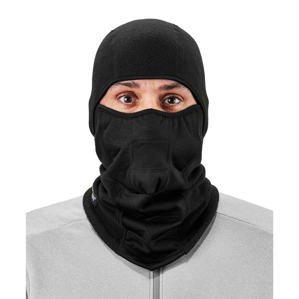 Ergodyne 6823 Black Wind-proof Hinged Balaclava | FisherTools.com