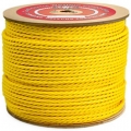 Polypropylene 3-Strand Yellow Rope 1/4" (600 Feet)