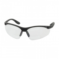 Semi-Rimless Safety Readers with Black Frame Clear Lens Dual +1.50 Diopter