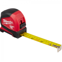 Compact Tape Measure w/ Fractional Numbers (12 feet)