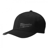 Fitted Black Hat with Curved Bill (Small/Medium)