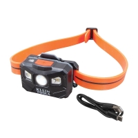 Rechargeable Headlamp with Silicone Strap, 400 Lumens, All-Day Runtime