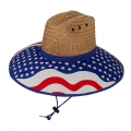 SOLFISH Multi-Fit Lifeguard Hat with Stars and Stripes Overbrim