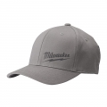 Fitted Gray Hat with Curved Bill (Small/Medium)