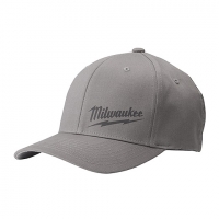 Fitted Gray Hat with Curved Bill (Small/Medium)
