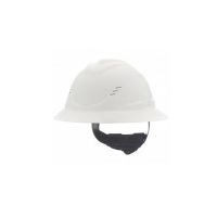 Vented Full Brim Hard Hat - Ratchet Suspension - White