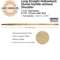Straight Hollowback Shovel Handle (48")