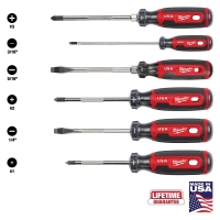 Cushion Grip Screwdriver 6pc Set, USA Made