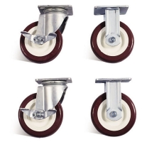 Poly Caster Set with Brakes 6"