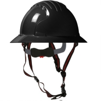 Full Brim Hard Hat with HDPE Shell - Vented Black