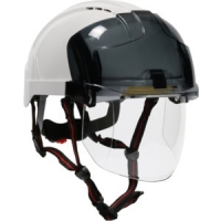 Type I Vented Industrial Safety Helmet w/ Faceshield (White)
