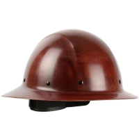 Full Brim Smooth Dome Hard Hat w/ Fiberglass Resin Shell, 8-Point Suspension (Natural Brown)