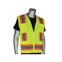 Surveyor's Style Safety Vest Type R Two-Tone in Hi-Vis Yellow (Size 5XL)