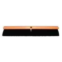 Black Horsehair Plastic Line Floor Brush with Handle and Brace (60")