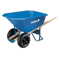 Foot Poly Contractor Wheelbarrow with Dual Wheels 10 Cubic Foot