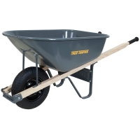 Steel Wheelbarrow With Never Flat Tire 6 Cubic Foot