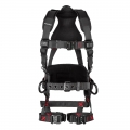 FT-Iron 3D Construction Belted Full Body Harness, Quick Connect Buckle Leg Adjustment (Large / XL)