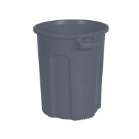 Round Trash Can with Lift Handle 20 Gallon (Grey)