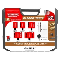 Carbide Teeth Rough-In Hole Saw Set (8 PC)