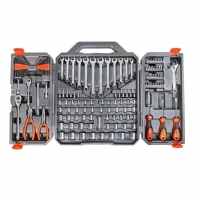 Professional Tool Set with 1/4" and 3/8" Drive 6 Point SAE/Metric (150 Piece)
