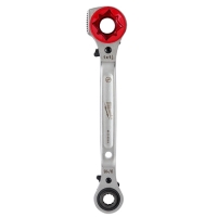 Lineman's 5in1 Ratcheting Wrench w/ Milled Strike Face