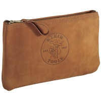 Leather Zipper Bag 7" X 12"