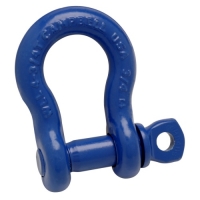 Anchor Shackle, Screw Pin, Blue, 1/4 Inch