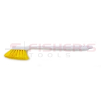 Yellow Utility Brush with Long Plastic Handle (20")
