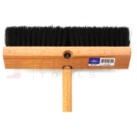 Line Floor Brush No. 7 Black Plastic w/ Black Horse Hair (12")