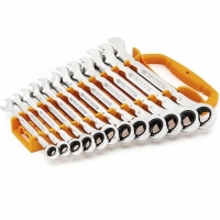 Ratcheting Combination Metric Wrench Set 72-Tooth 12 Point - 12 Pieces