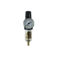Miniature Integral Filter/Regulator, Gauge, Clamshell 1/4"