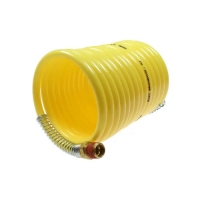 Nylon Coil, Swivel Fittings, Yellow - 1/4" x 25', 1/4" NPT