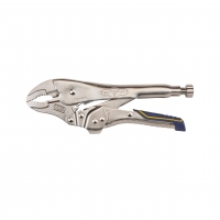 Locking Pliers, Fast Release, Curved Jaw with Wire Cutter, 10"