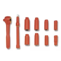 Square Drive Deep Wall Socket Set, 11-Piece - 3/8"