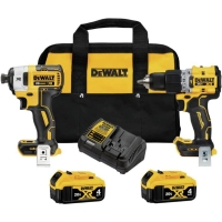 Cordless Brushless 2 Tool Combo Kit with (2) 4.0Ah Batteries and Charger - 20V MAX