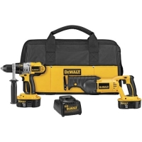 Cordless Hammer Drill/Reciprocating Saw Combo Kit (2-Tool) with (2) Batteries 2.4Ah, Charger and Bag - 18V