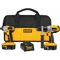 Cordless Hammer Drill and Impact Driver Combo Kit (2-Tool) with (2) Batteries 2.4Ah, Charger and Bag - 18V