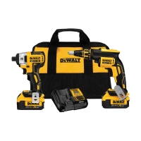 Lithium-Ion Cordless Screw Gun/Impact Driver Combo Kit (2-Tool) with (2) Batteries 4Ah, Charger and Bag - 20V MAX XR