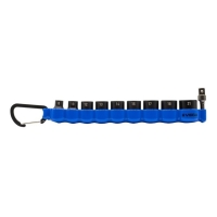 Blue Carabiner Square Drive Metric Impact Socket Set - 3/8" (10 Pieces)