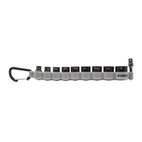 Gray Carabiner Square Drive SAE Impact Socket Set - 3/8" (10 Pieces)