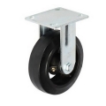 6-Inch Plate Mount Heavy Duty Rubber Caster