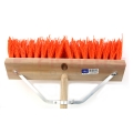 Heavy-Gauge OSHA Orange Plastic Street Broom (18") w/ Handle (60")
