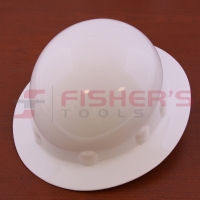 Full Brim Hard Hat with Ratchet Suspension (White)