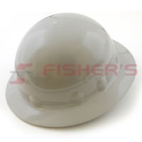 Full Brim Hard Hat with Ratchet Suspension (Gray)