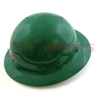 Full Brim Hard Hat with Ratchet Suspension (Green)